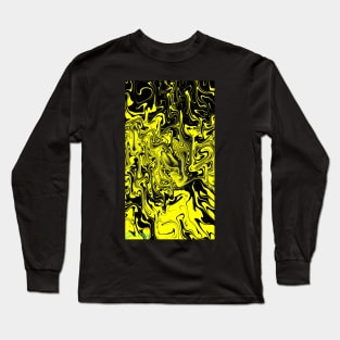 Neon Yellow Pattern Long Sleeve T-Shirt